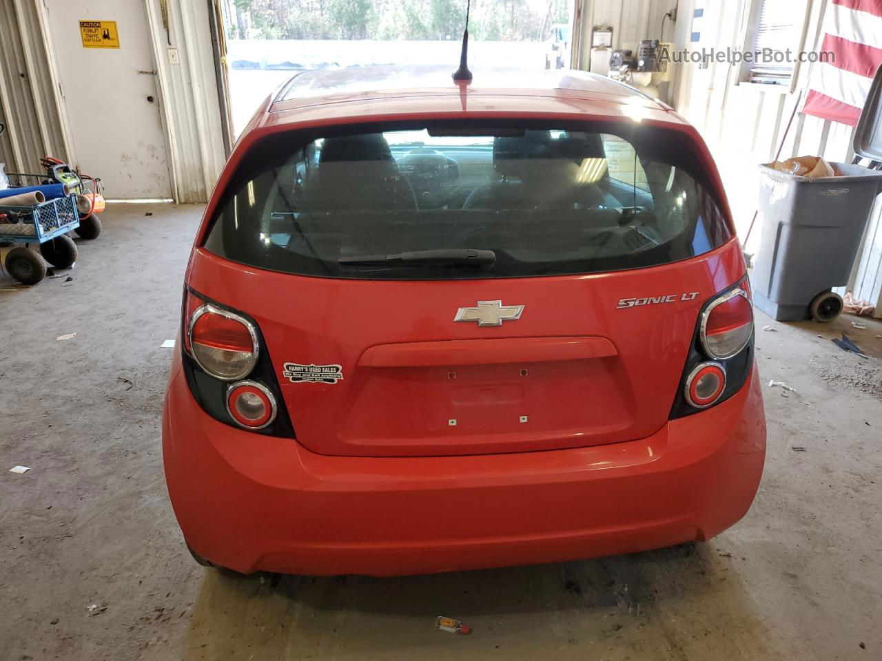 2013 Chevrolet Sonic Lt Red vin: 1G1JC6SG3D4166447