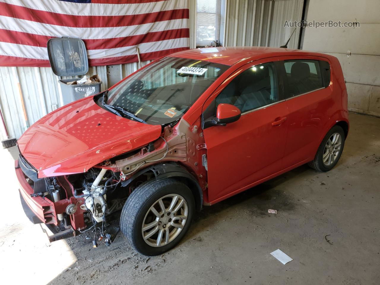 2013 Chevrolet Sonic Lt Red vin: 1G1JC6SG3D4166447