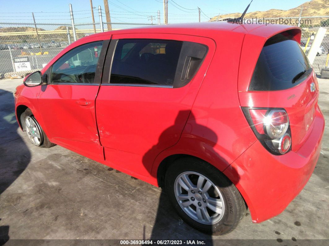 2013 Chevrolet Sonic Lt Red vin: 1G1JC6SG3D4209989