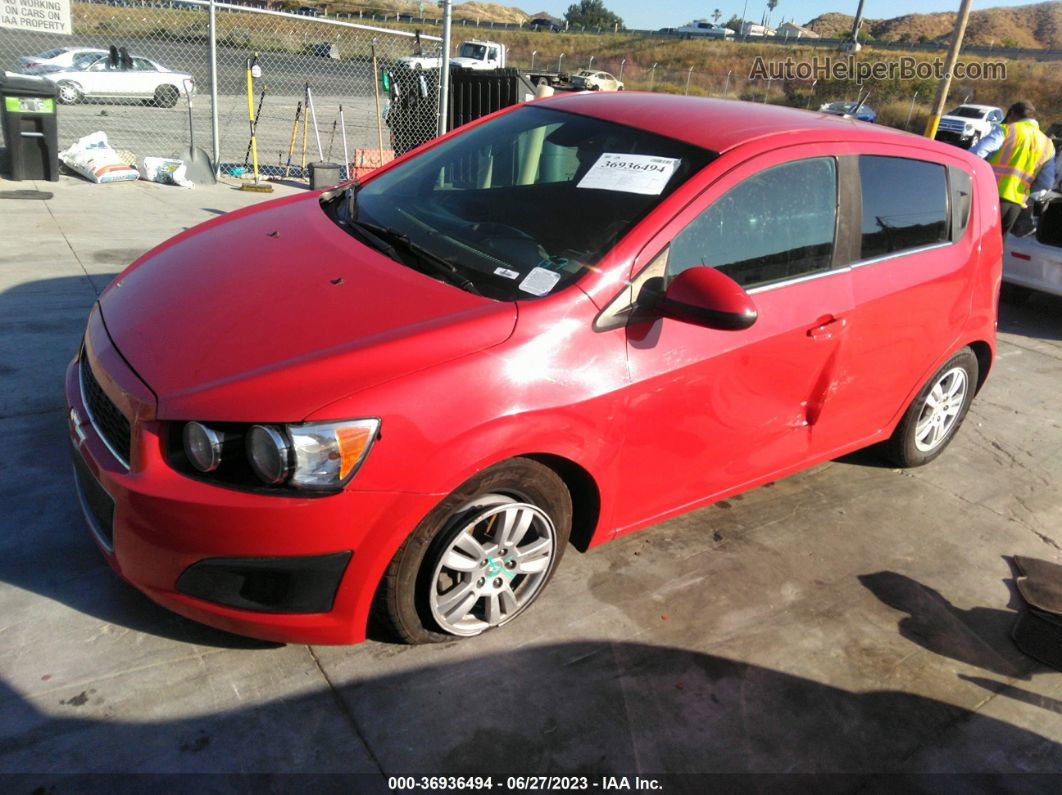 2013 Chevrolet Sonic Lt Red vin: 1G1JC6SG3D4209989