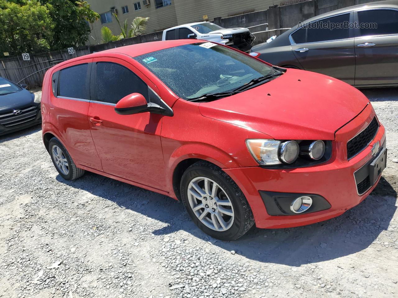 2014 Chevrolet Sonic Lt Red vin: 1G1JC6SG8E4155865