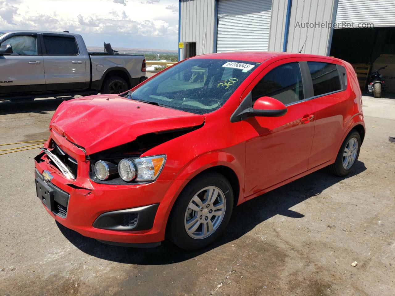 2013 Chevrolet Sonic Lt Red vin: 1G1JC6SGXD4233447