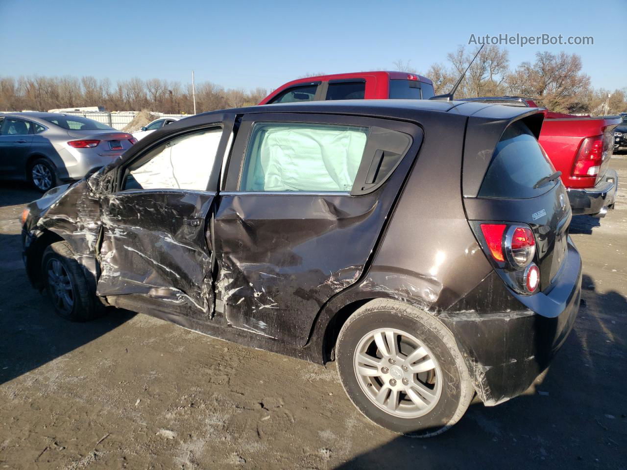 2014 Chevrolet Sonic Lt Brown vin: 1G1JC6SH0E4222872