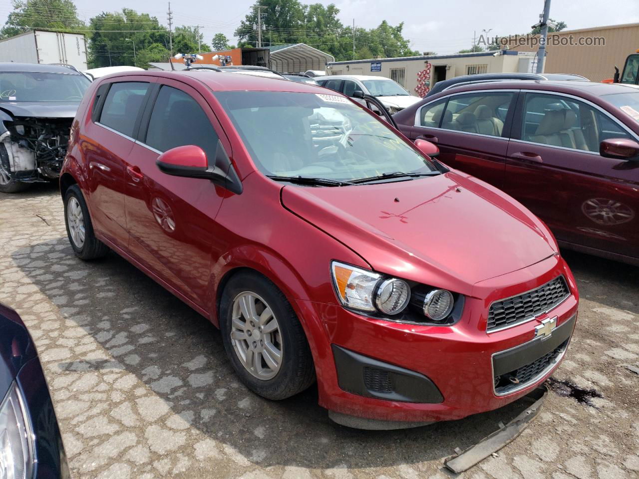 2013 Chevrolet Sonic Lt Red vin: 1G1JC6SH1D4194112