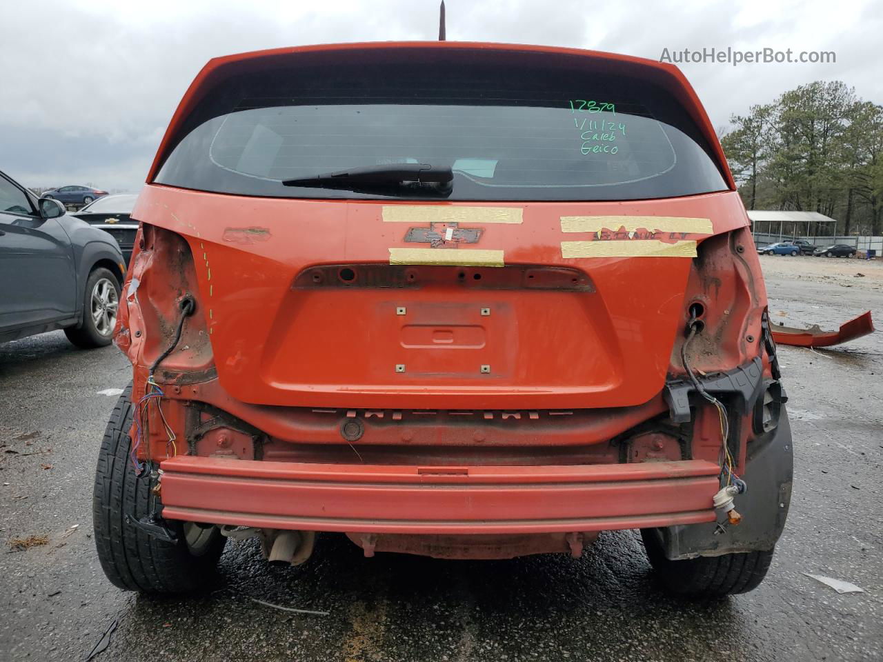 2013 Chevrolet Sonic Lt Orange vin: 1G1JC6SH2D4148689