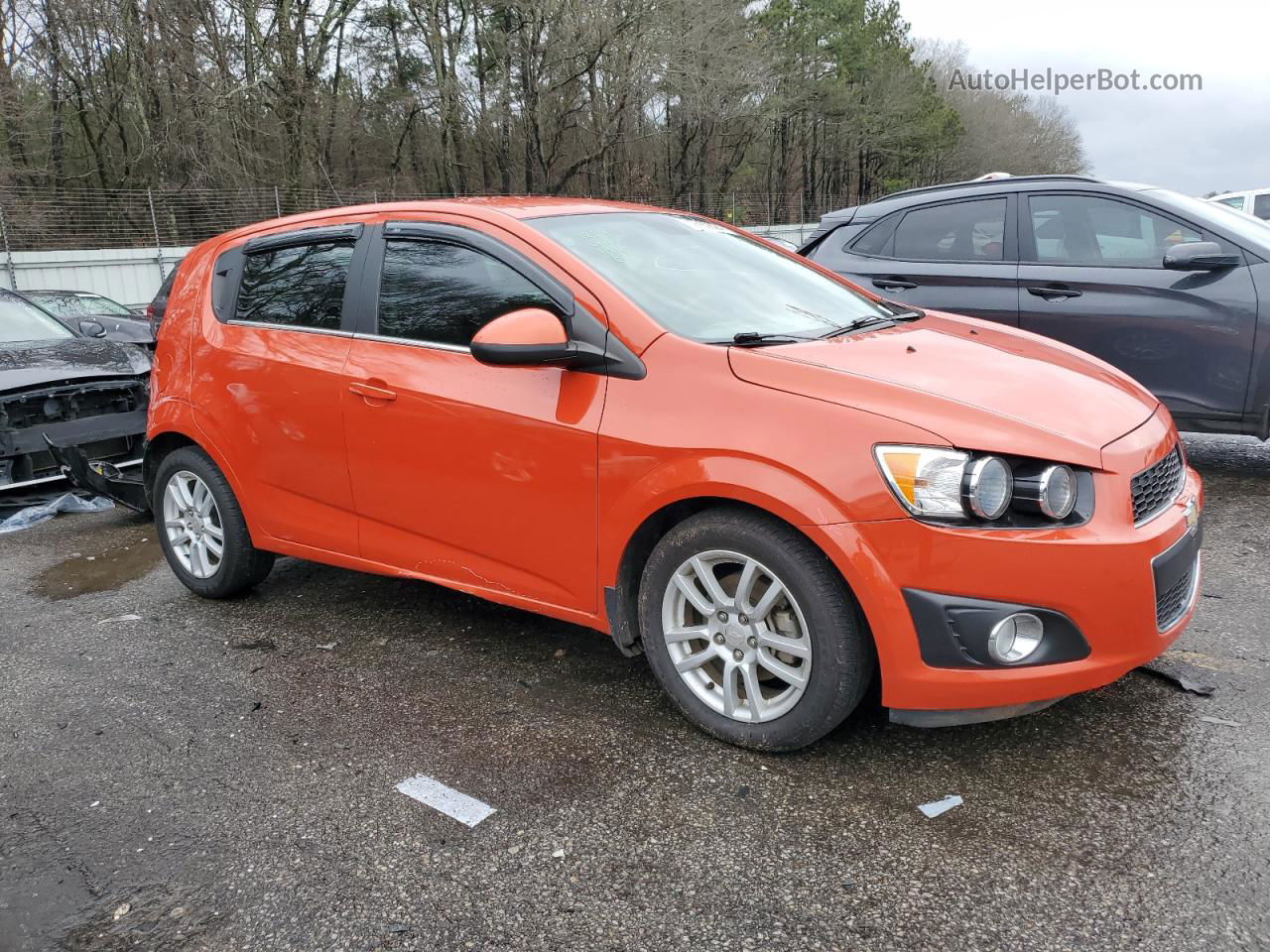 2013 Chevrolet Sonic Lt Orange vin: 1G1JC6SH2D4148689