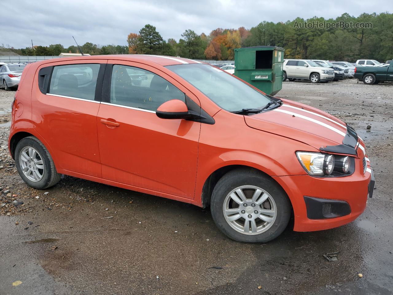 2013 Chevrolet Sonic Lt Orange vin: 1G1JC6SH2D4161944