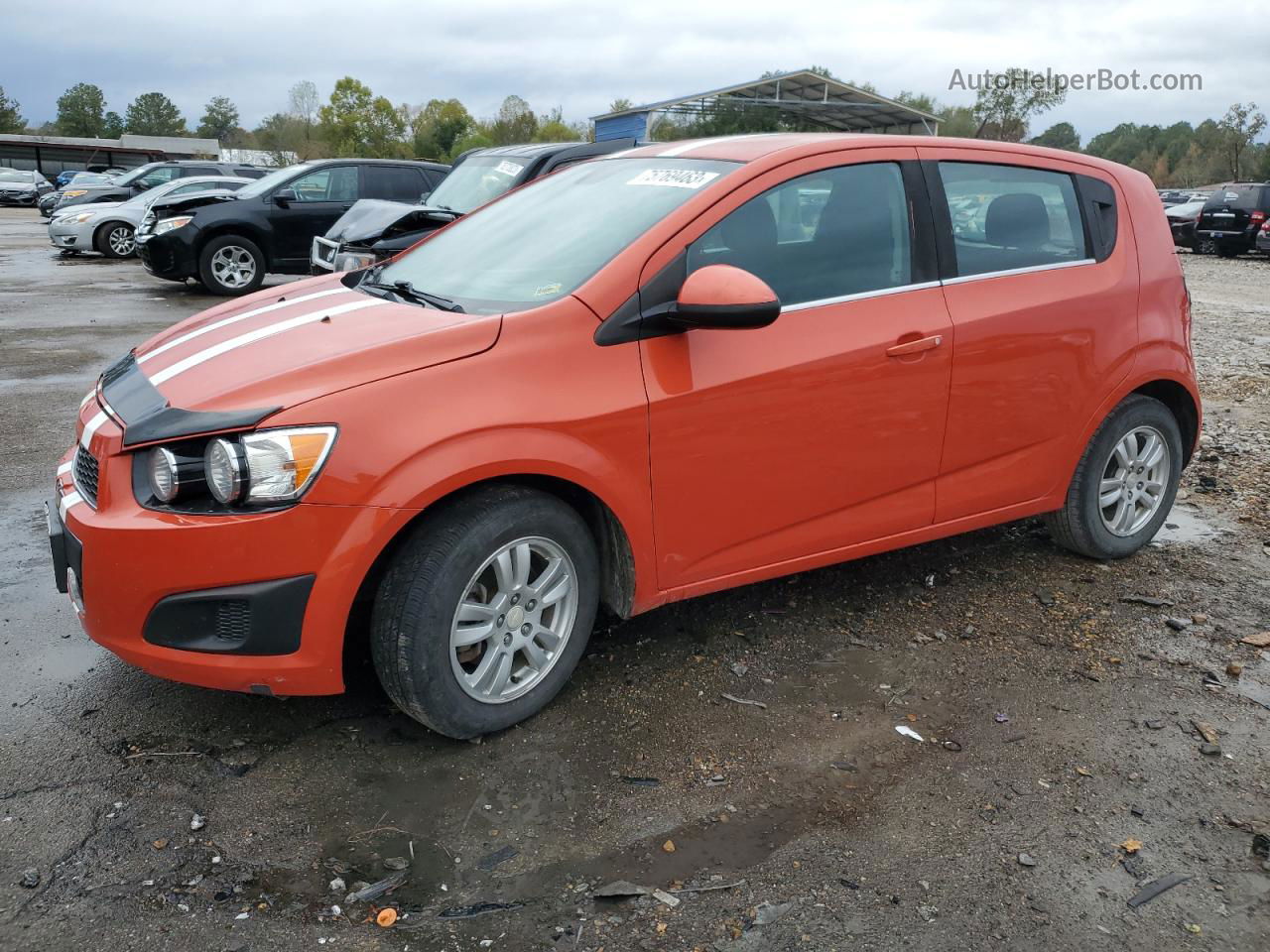 2013 Chevrolet Sonic Lt Orange vin: 1G1JC6SH2D4161944