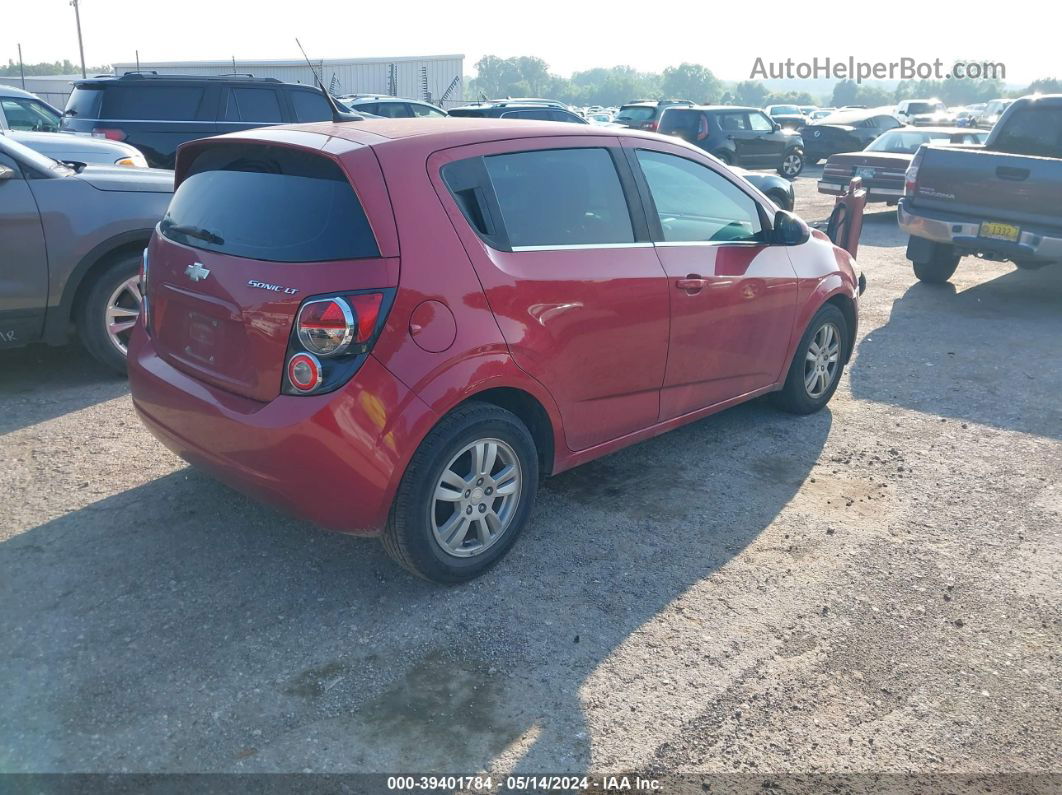 2013 Chevrolet Sonic Lt Auto Red vin: 1G1JC6SH2D4237128