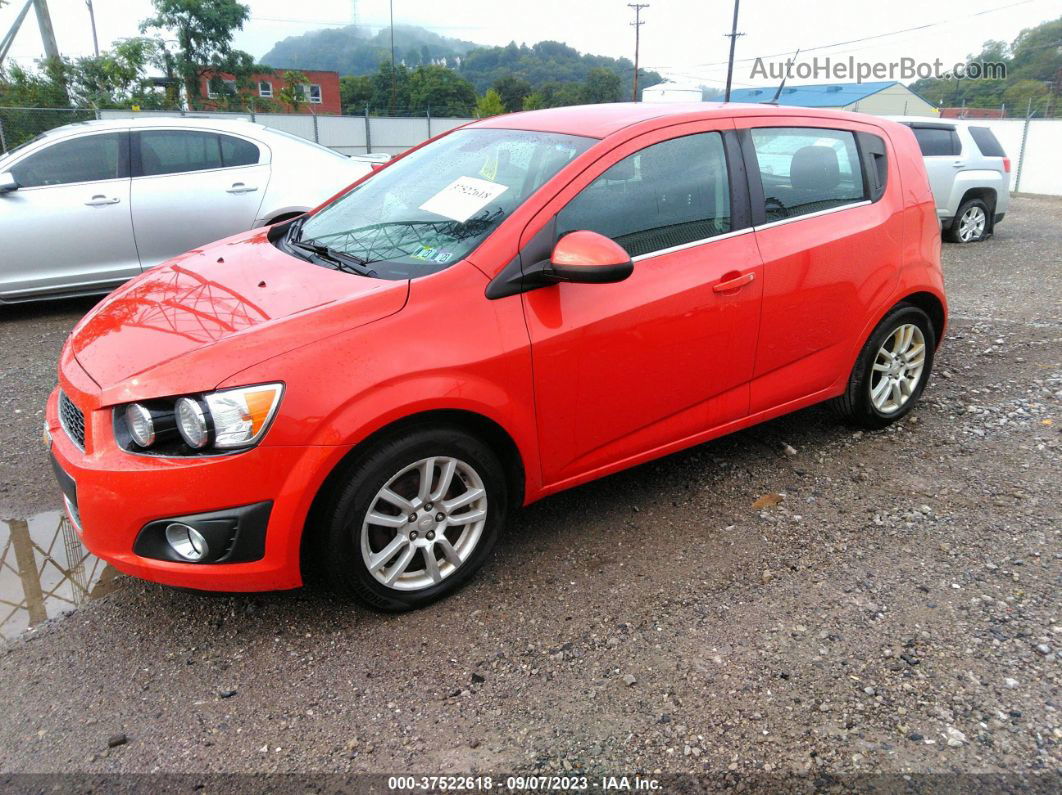 2013 Chevrolet Sonic Lt Orange vin: 1G1JC6SH5D4128095