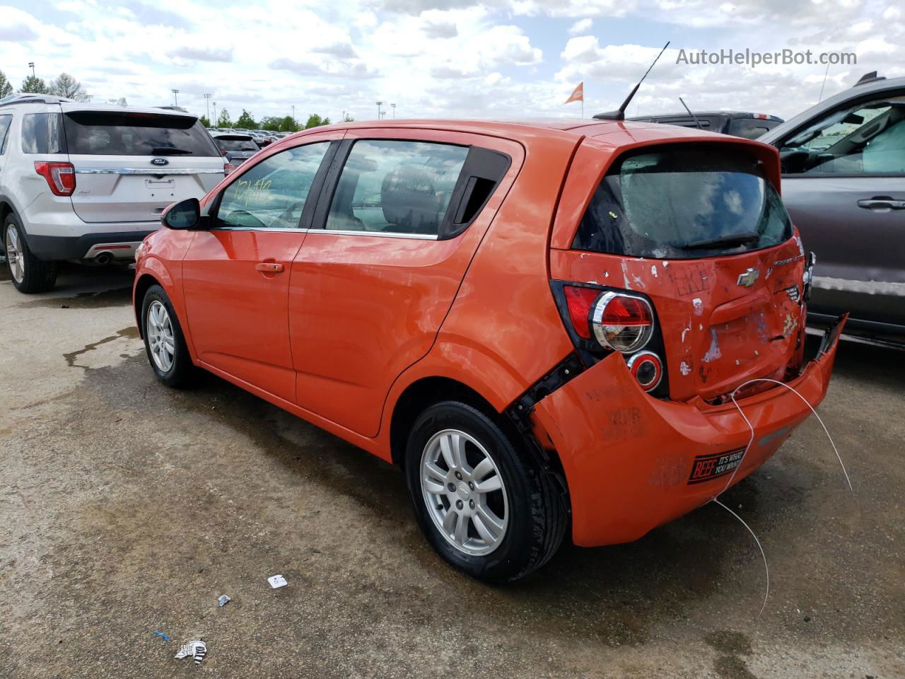 2013 Chevrolet Sonic Lt Orange vin: 1G1JC6SH7D4151314