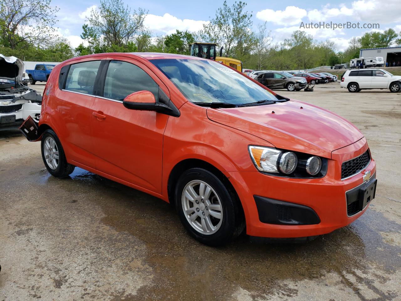 2013 Chevrolet Sonic Lt Orange vin: 1G1JC6SH7D4151314