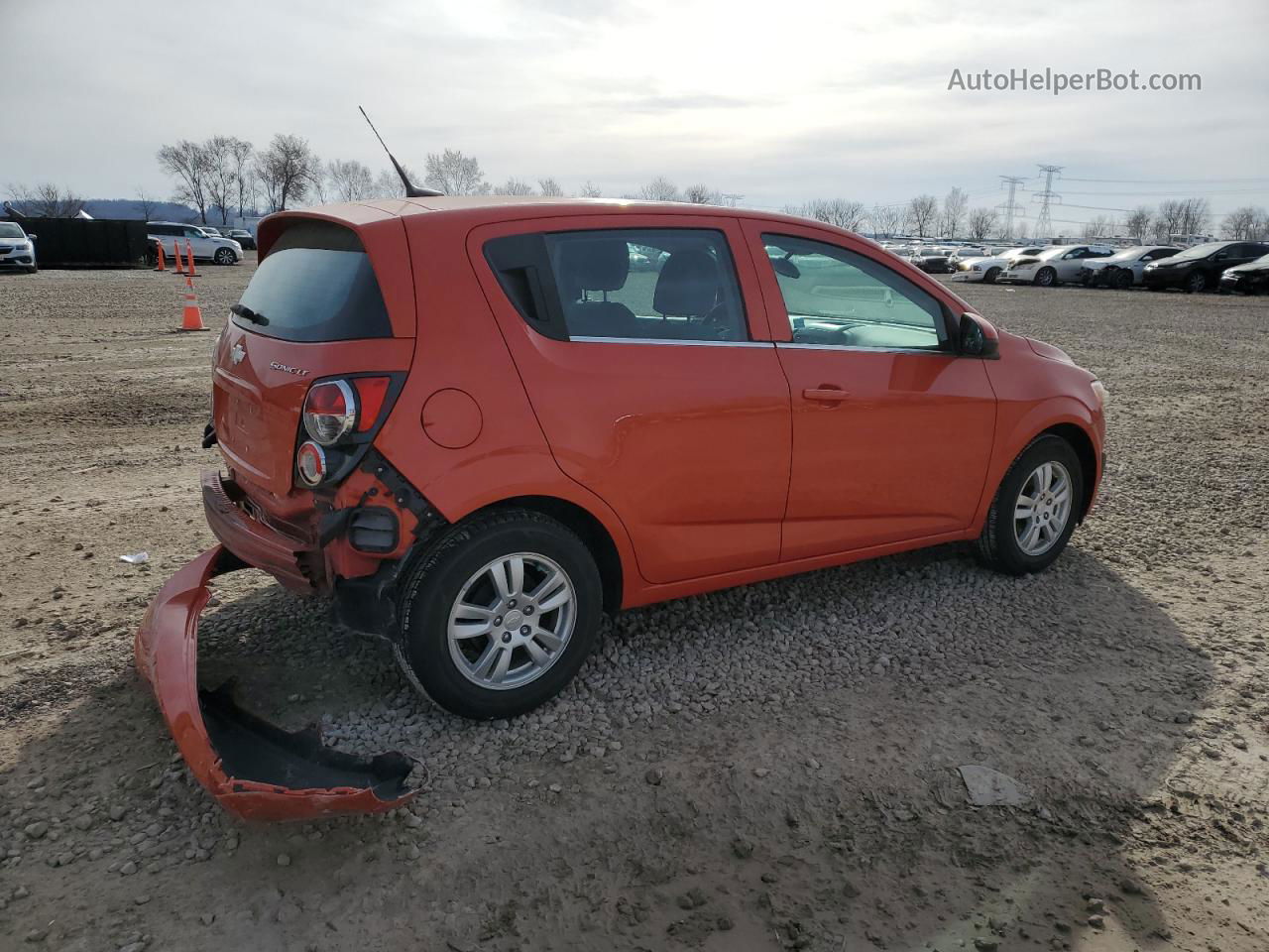 2013 Chevrolet Sonic Lt Orange vin: 1G1JC6SH7D4169487