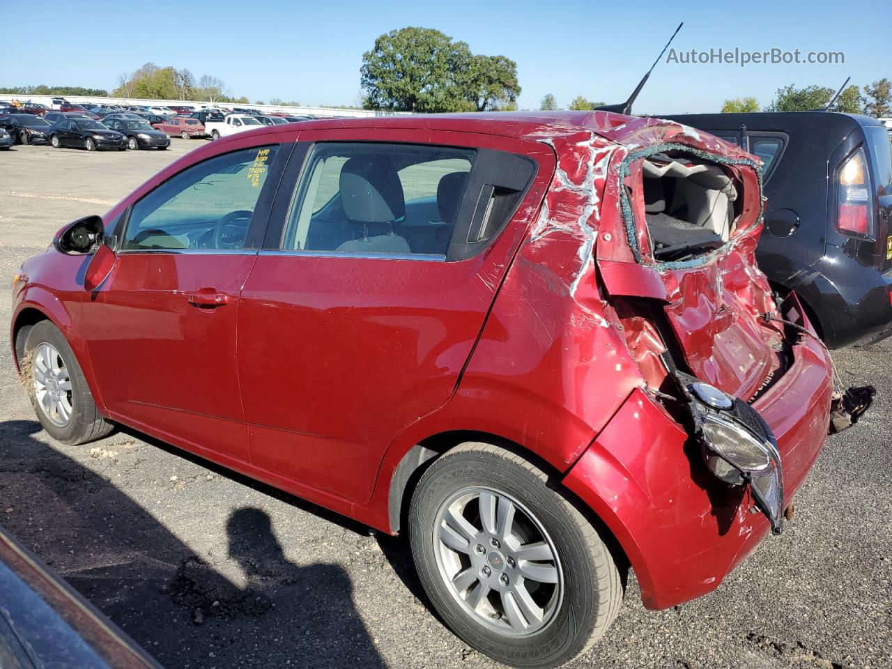 2013 Chevrolet Sonic Lt Red vin: 1G1JC6SH7D4233592