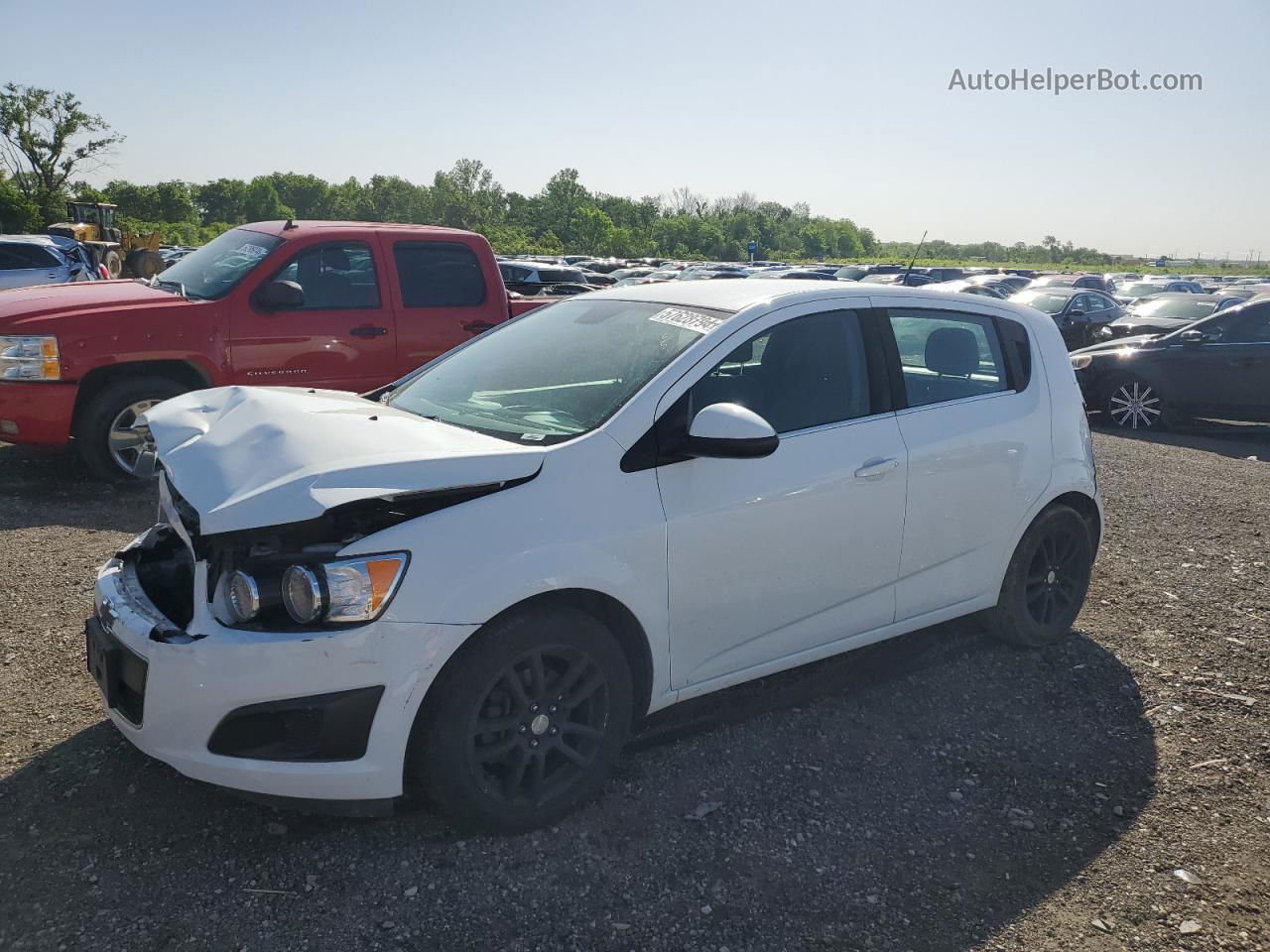 2013 Chevrolet Sonic Lt White vin: 1G1JC6SH7D4247685