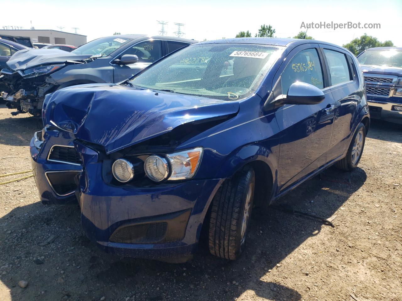 2013 Chevrolet Sonic Lt Синий vin: 1G1JC6SH7D4248206