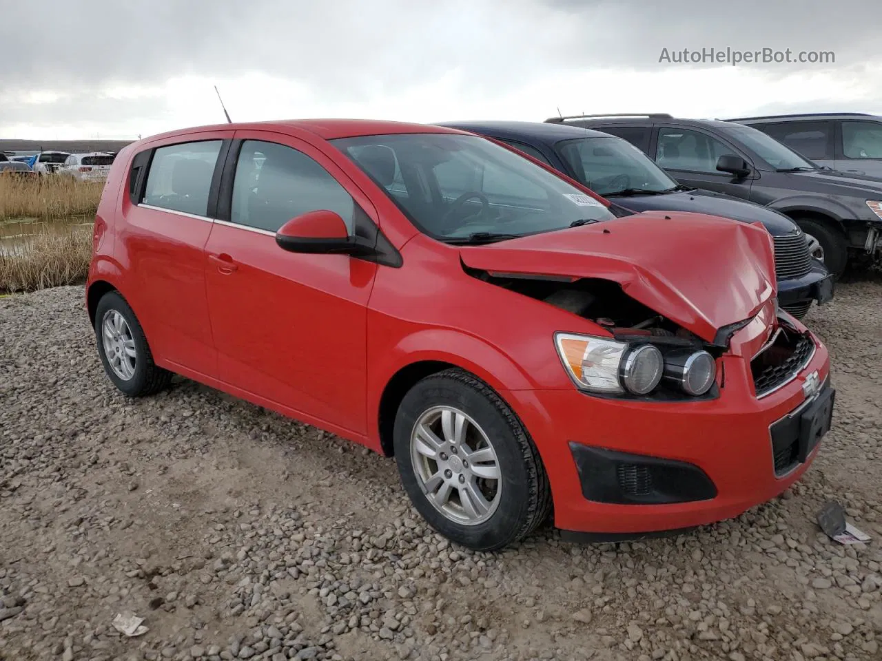 2013 Chevrolet Sonic Lt Red vin: 1G1JC6SH9D4189630