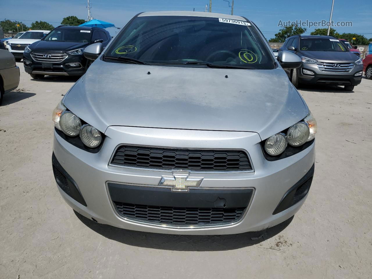 2014 Chevrolet Sonic Lt Silver vin: 1G1JC6SH9E4114282