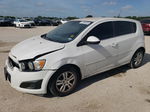 2013 Chevrolet Sonic Lt White vin: 1G1JC6SHXD4106206