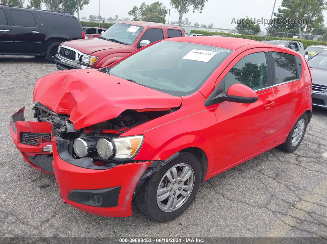 2014 Chevrolet Sonic Lt Auto Red vin: 1G1JC6SHXE4233829