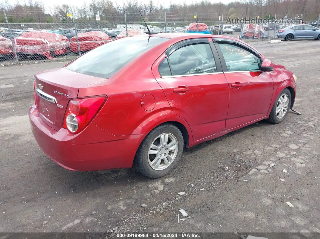 2013 Chevrolet Sonic Lt Manual Red vin: 1G1JD5SB6D4148682