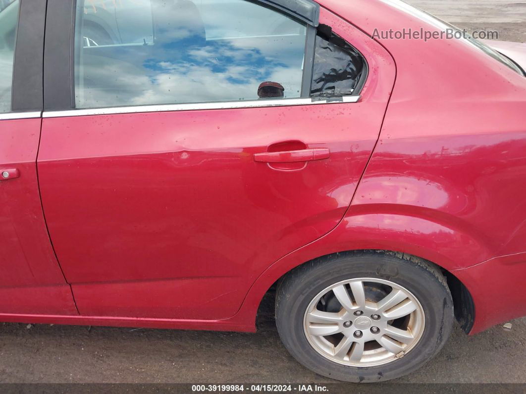 2013 Chevrolet Sonic Lt Manual Red vin: 1G1JD5SB6D4148682