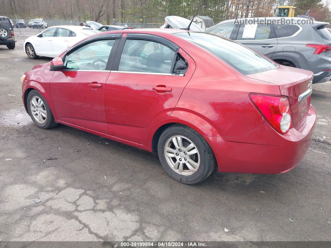 2013 Chevrolet Sonic Lt Manual Red vin: 1G1JD5SB6D4148682