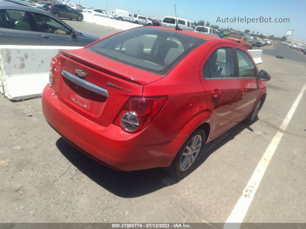 2013 Chevrolet Sonic Lt Red vin: 1G1JD5SG0D4153162