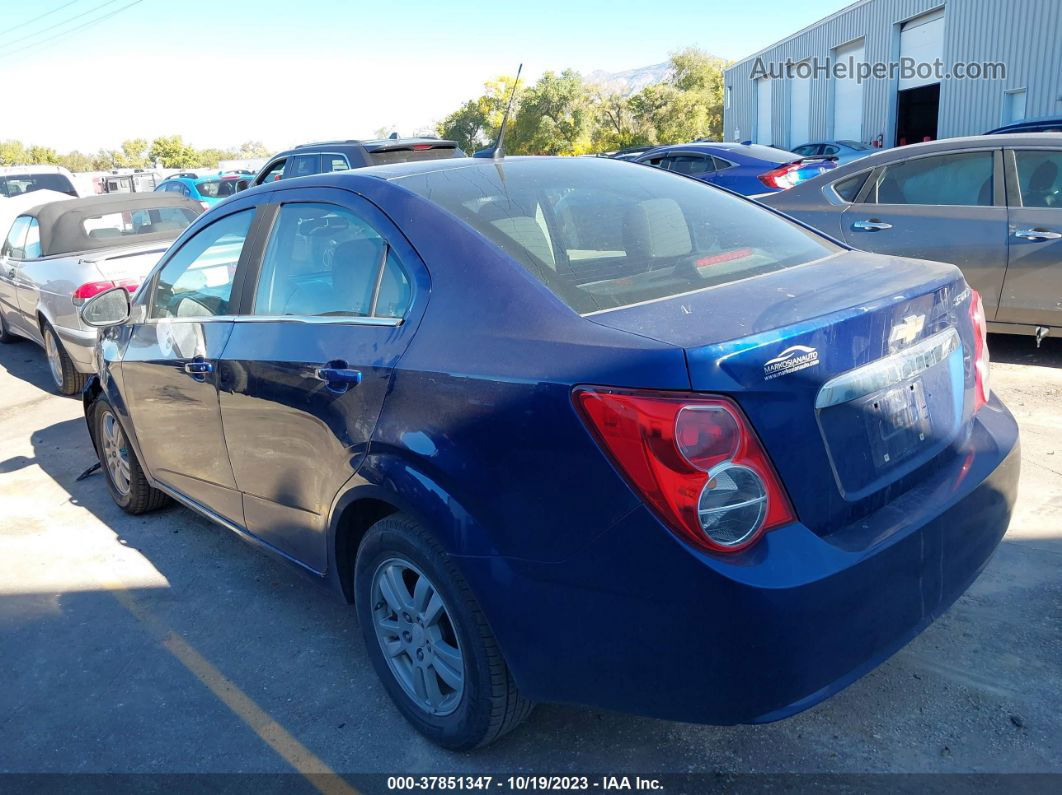 2013 Chevrolet Sonic Lt Manual Blue vin: 1G1JD5SH7D4243336