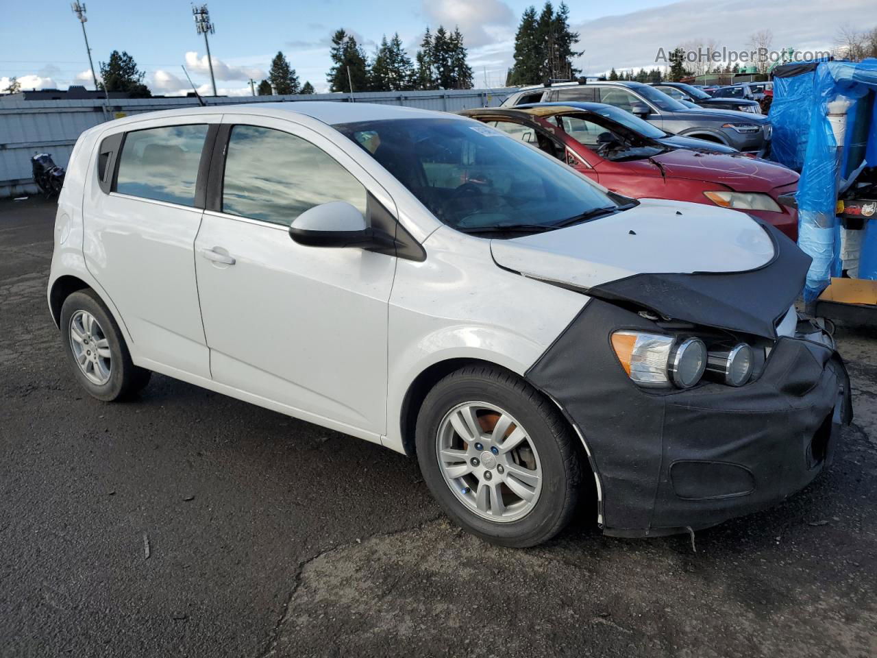 2013 Chevrolet Sonic Lt White vin: 1G1JD6SG4D4207097