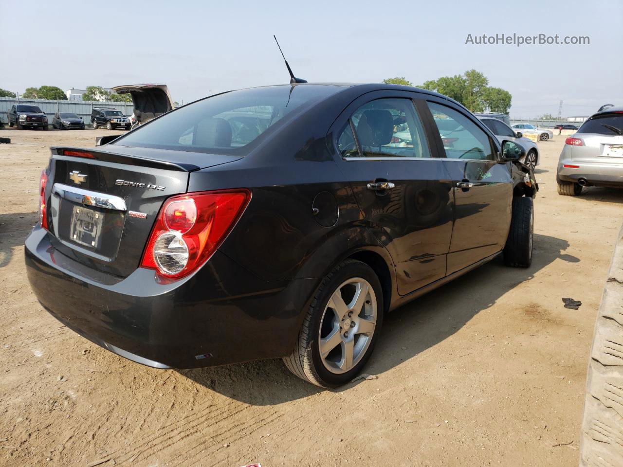 2014 Chevrolet Sonic Ltz Gray vin: 1G1JE5SB0E4203593