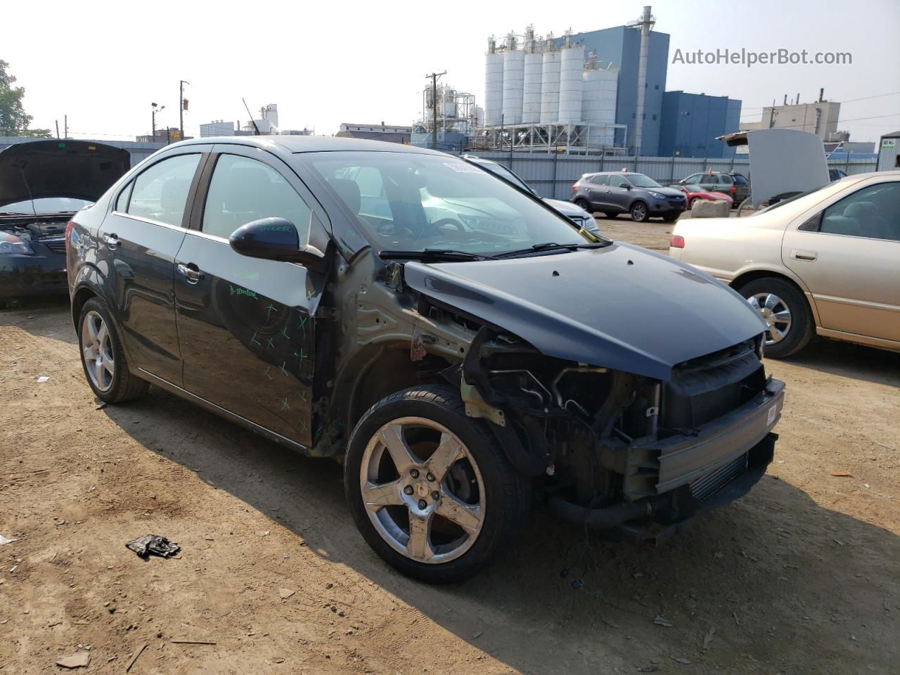 2014 Chevrolet Sonic Ltz Gray vin: 1G1JE5SB0E4203593