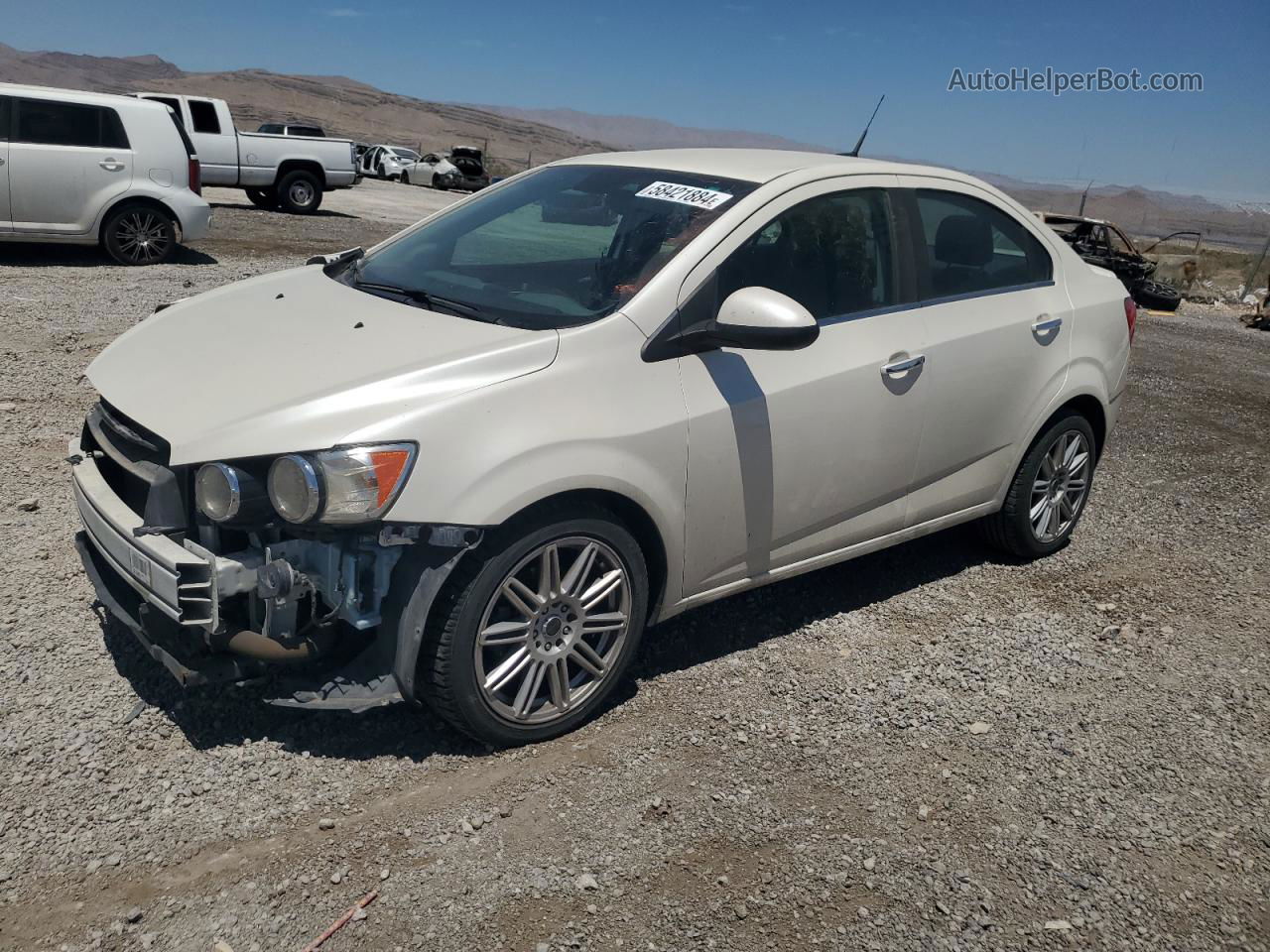 2013 Chevrolet Sonic Ltz White vin: 1G1JE5SB1D4187144