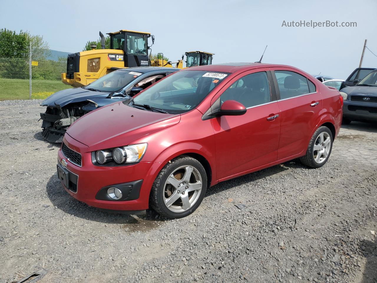 2013 Chevrolet Sonic Ltz Maroon vin: 1G1JE5SB3D4170782