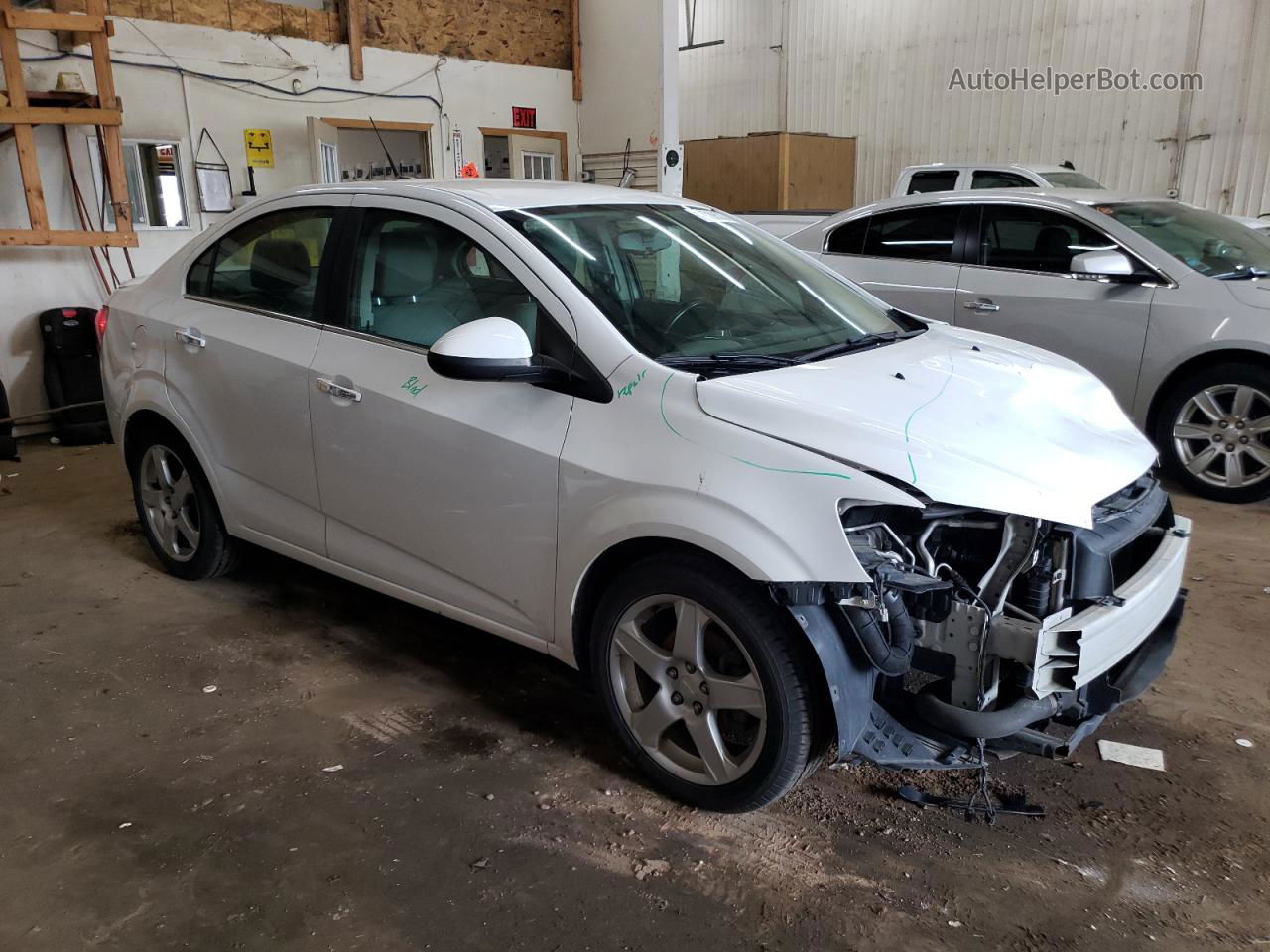 2014 Chevrolet Sonic Ltz White vin: 1G1JE5SB3E4215625