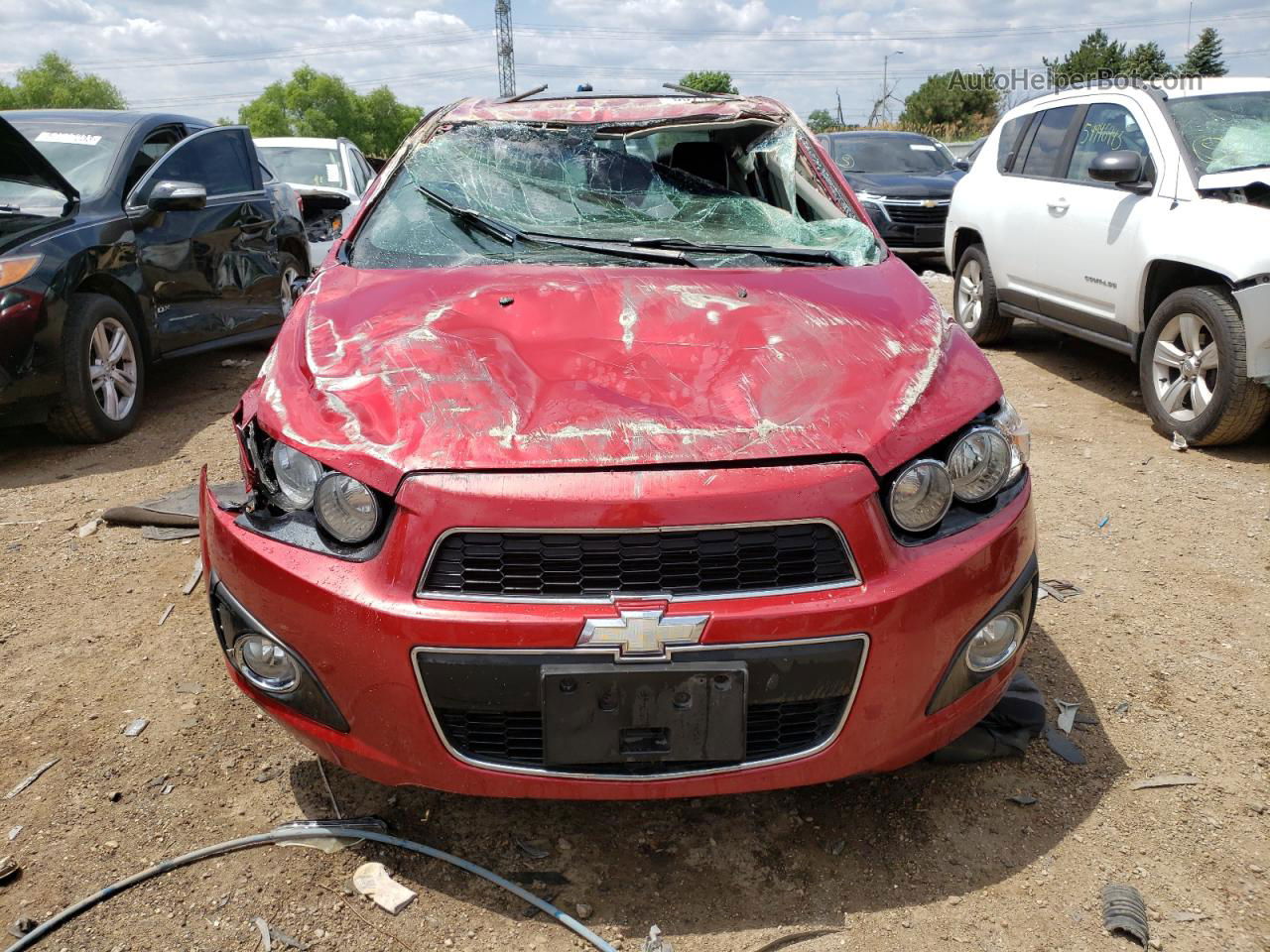 2013 Chevrolet Sonic Ltz Red vin: 1G1JE5SB4D4187042