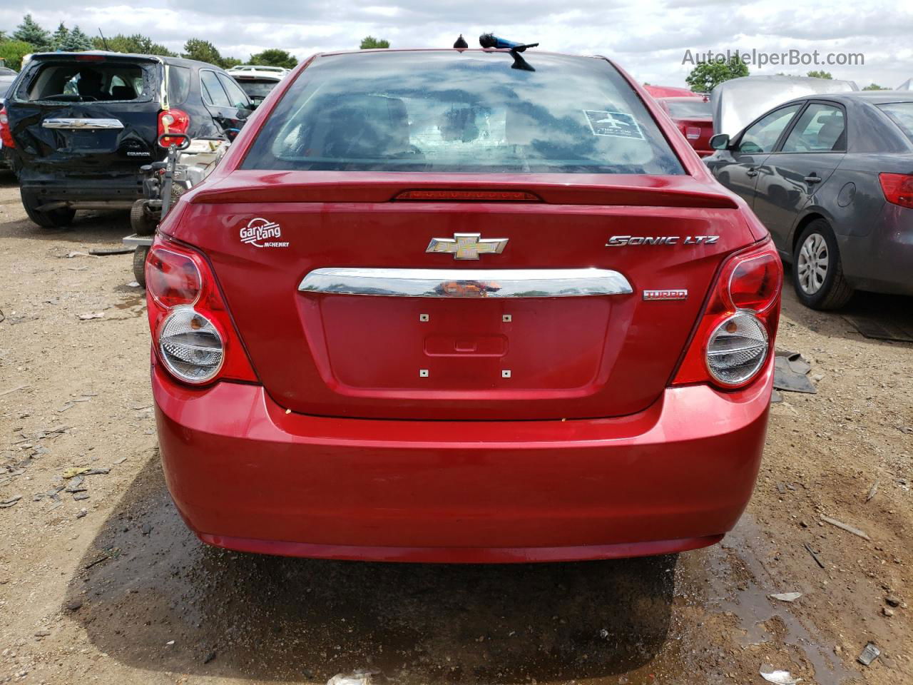 2013 Chevrolet Sonic Ltz Red vin: 1G1JE5SB4D4187042