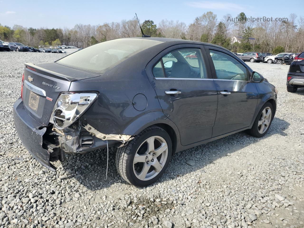 2013 Chevrolet Sonic Ltz Gray vin: 1G1JE5SB5D4112043