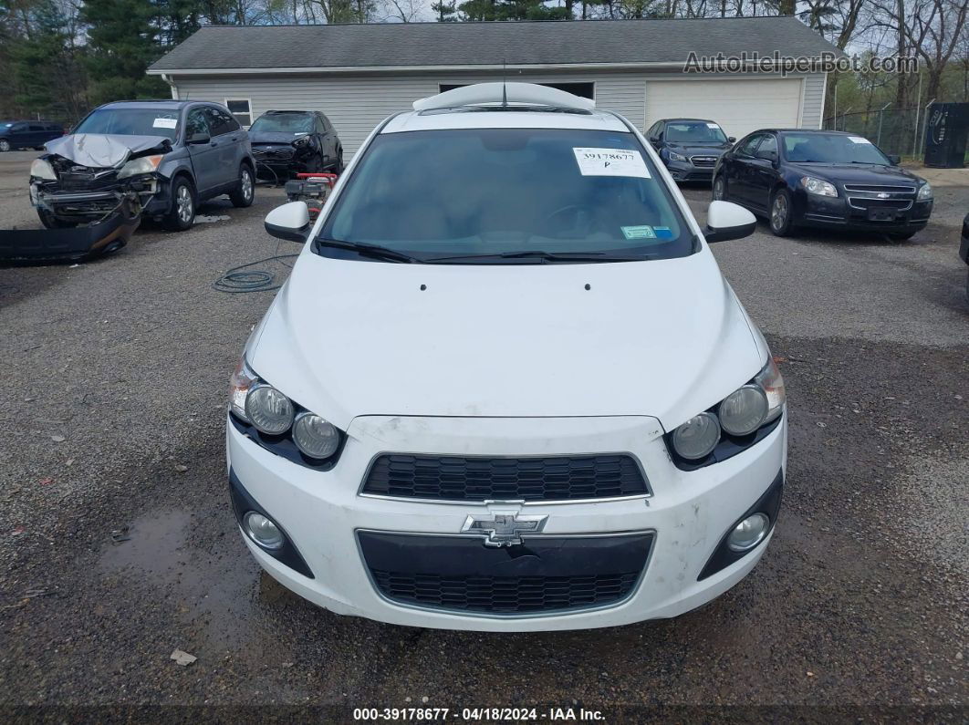 2013 Chevrolet Sonic Ltz Auto White vin: 1G1JE5SG2D4162667