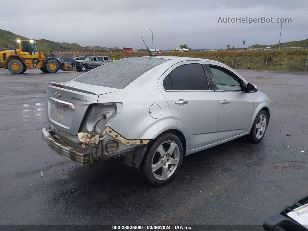 2013 Chevrolet Sonic Ltz Auto Silver vin: 1G1JE5SG8D4154153