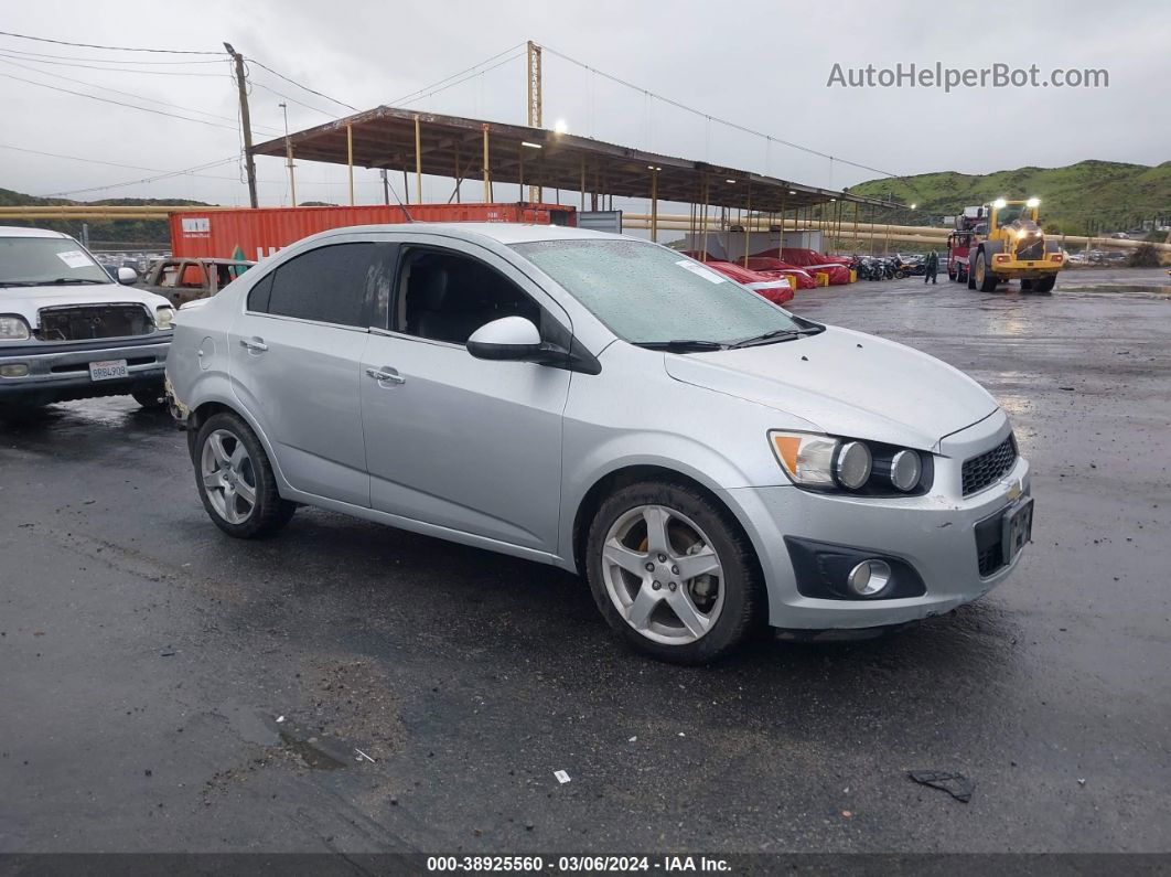 2013 Chevrolet Sonic Ltz Auto Silver vin: 1G1JE5SG8D4154153