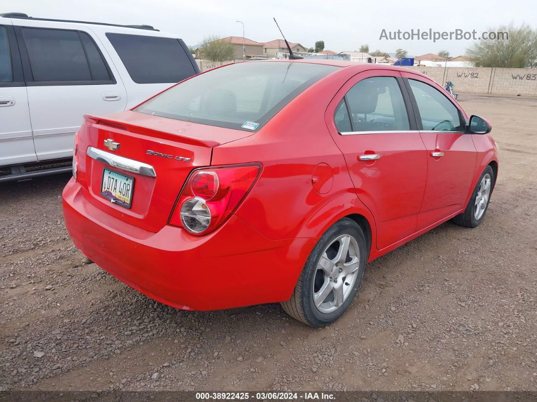 2013 Chevrolet Sonic Ltz Auto Red vin: 1G1JE5SH4D4170293