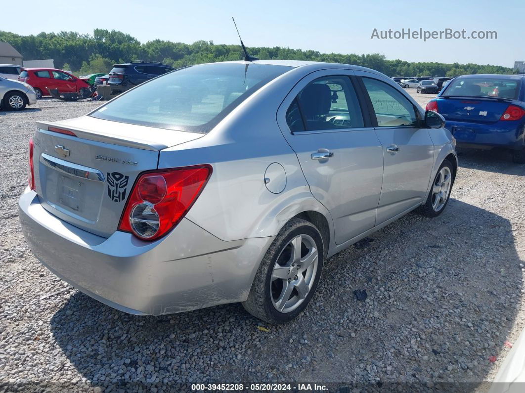 2013 Chevrolet Sonic Ltz Auto Silver vin: 1G1JE5SH4D4204989