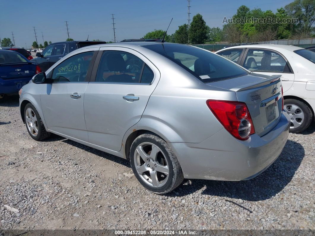 2013 Chevrolet Sonic Ltz Auto Silver vin: 1G1JE5SH4D4204989