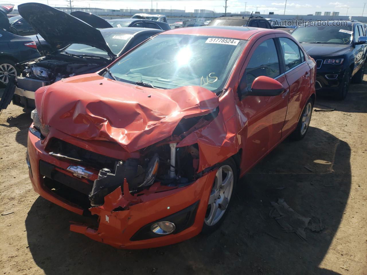 2013 Chevrolet Sonic Ltz Red vin: 1G1JE5SH5D4167161