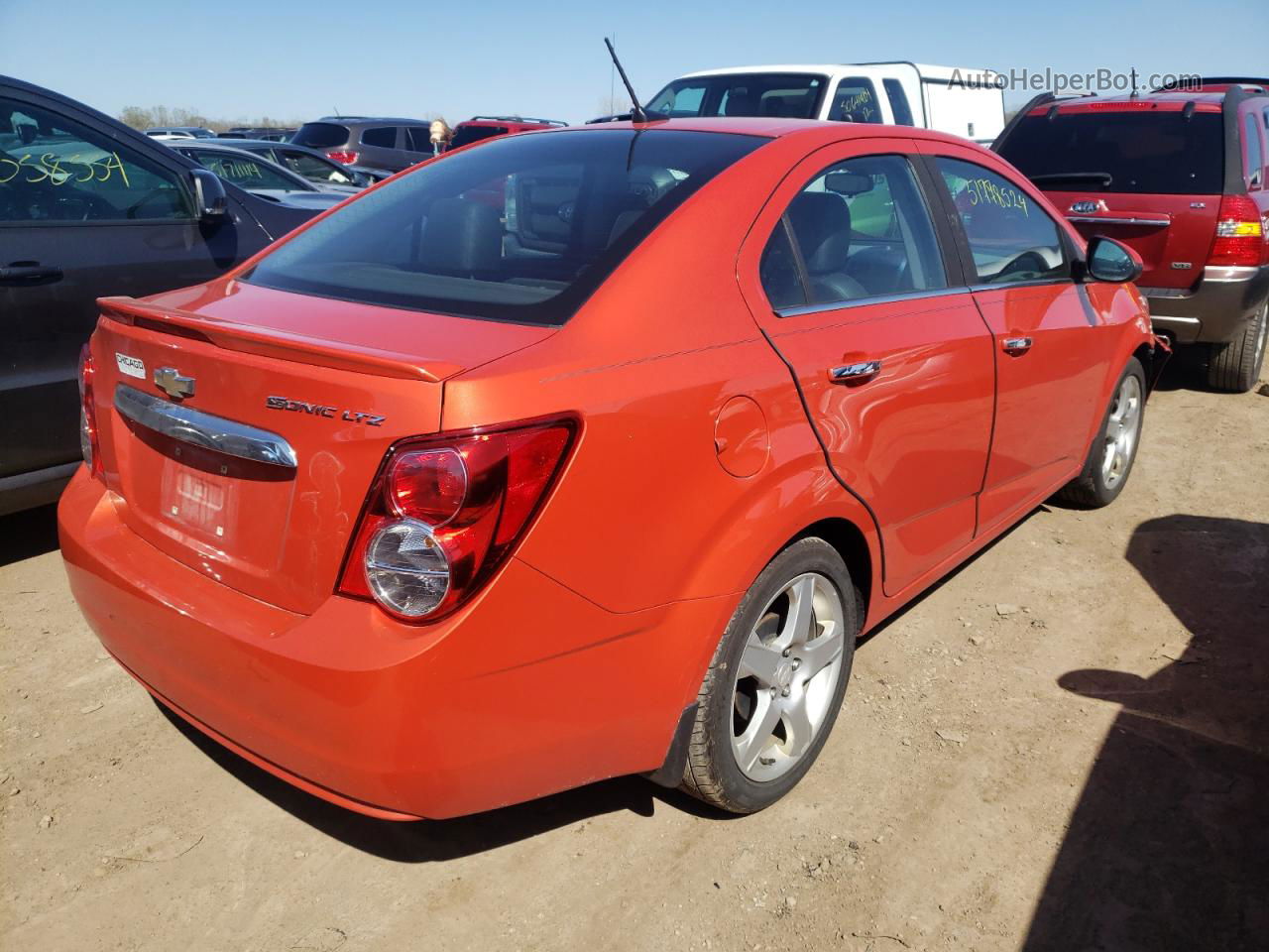 2013 Chevrolet Sonic Ltz Red vin: 1G1JE5SH5D4167161