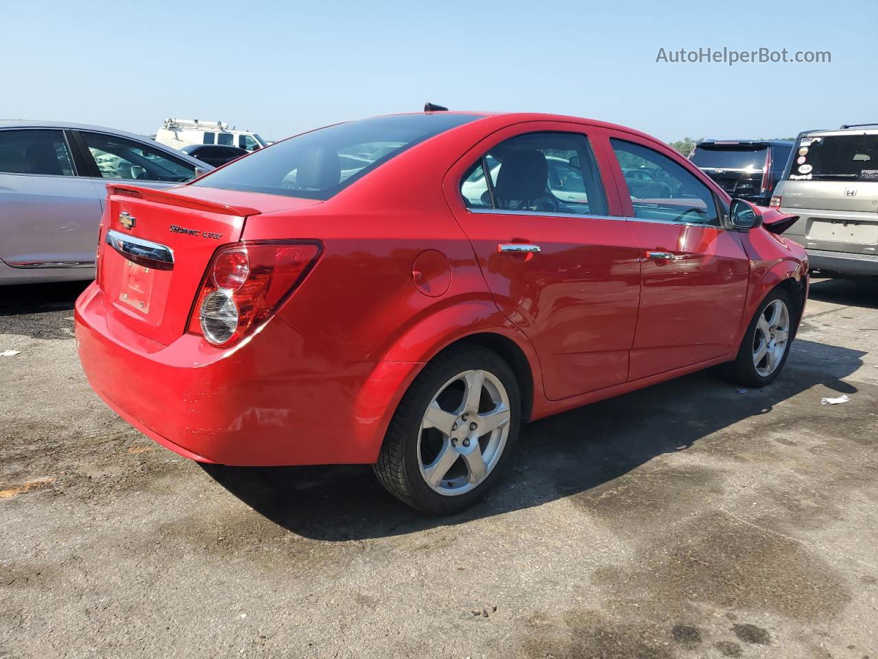 2013 Chevrolet Sonic Ltz Red vin: 1G1JE5SH6D4236858