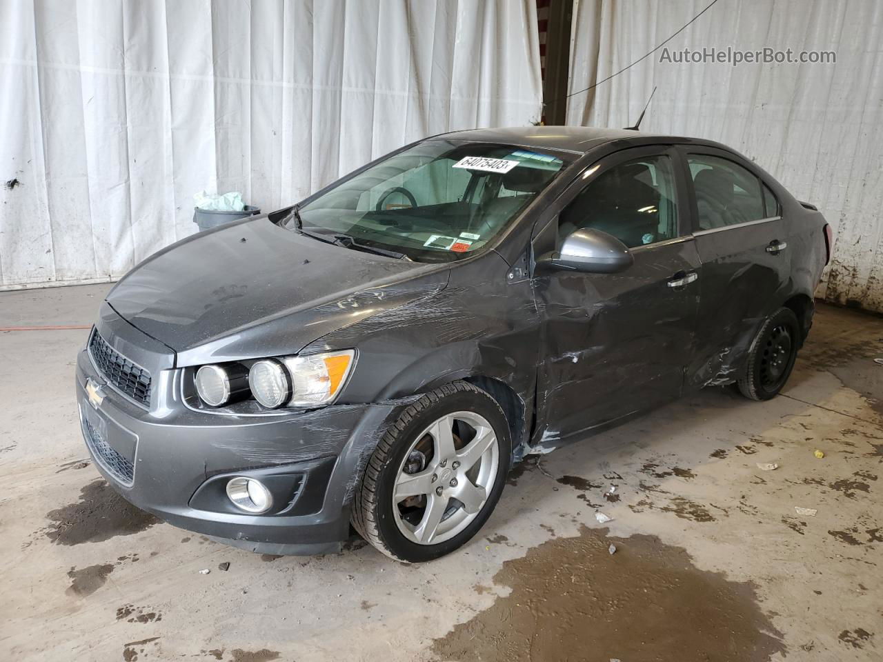 2013 Chevrolet Sonic Ltz Gray vin: 1G1JE5SH7D4115658