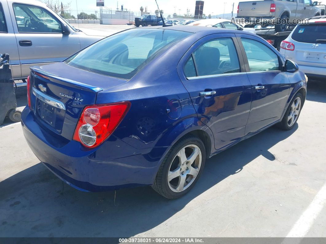 2013 Chevrolet Sonic Ltz Auto Blue vin: 1G1JE5SHXD4171772