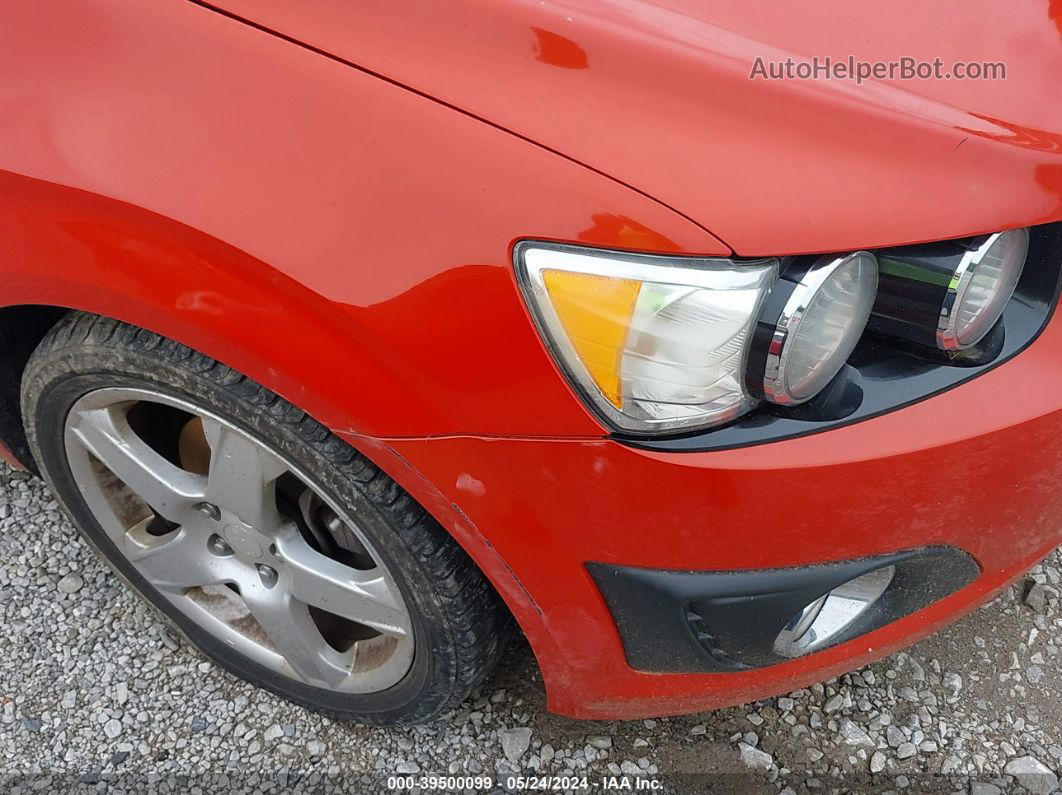 2013 Chevrolet Sonic Ltz Auto Orange vin: 1G1JE6SB7D4103852